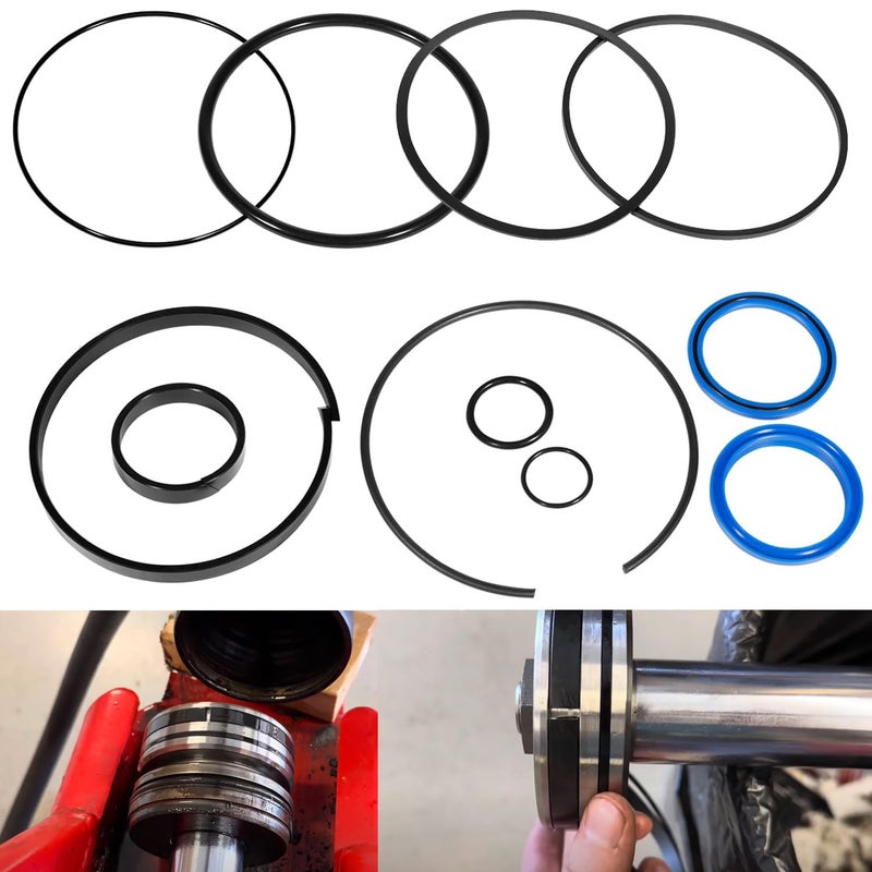 mooncar Hydraulic Log Splitter Cylinder Rebuild Seal Kit Suitable for 4.0" Bore x 1.75" Rod Cylinder - Image 1
